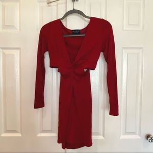 Sexy Red Cutout Mini Dress